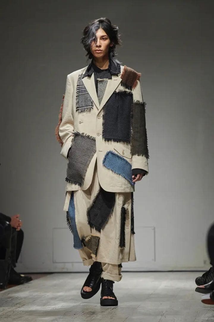 ヨウジヤマモト プールオム 23ss ラウールパッチワークセットアップ