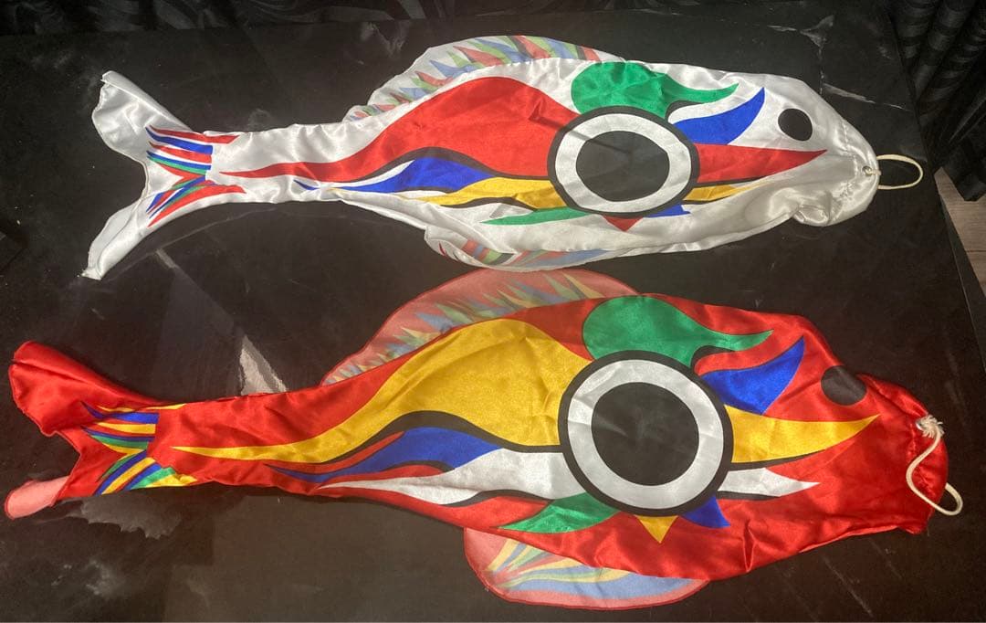 岡本太郎 ミニ 鯉のぼり 白 赤 こどもの日 【送料無料】