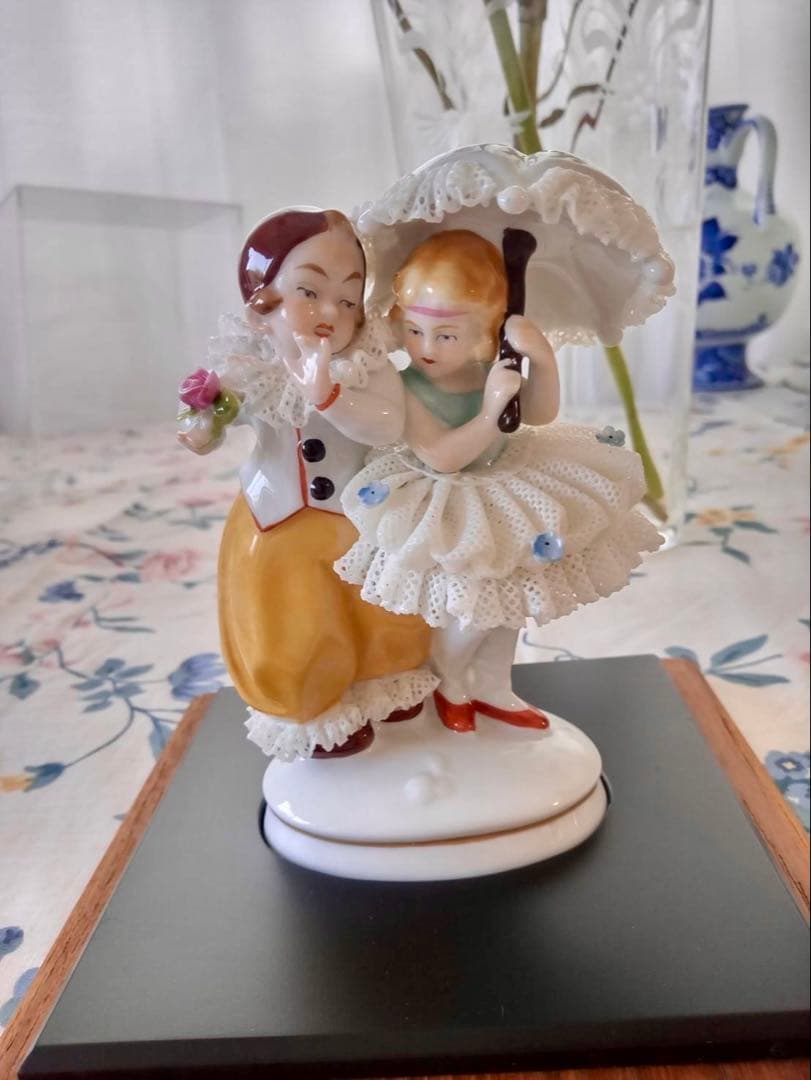 シャイベ　アルスバッハ　磁器　置物　アンティーク　フィギュリン　陶器人形