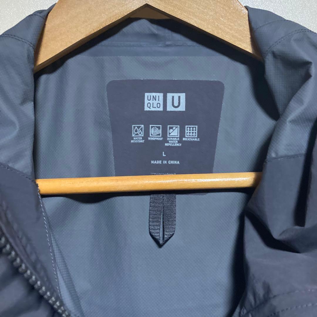 ユニクロUブロックテックユーティリティパーカー08ダークグレーLサイズ