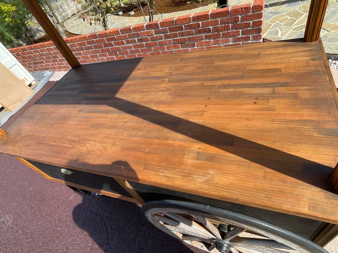 【上部のみ】木製 キッチンワゴン 屋台 マルシェ カントリースタイル