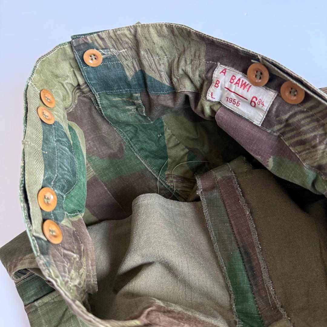 名作 50s Belgium Army ブラッシュストロークカモオーバーパンツ