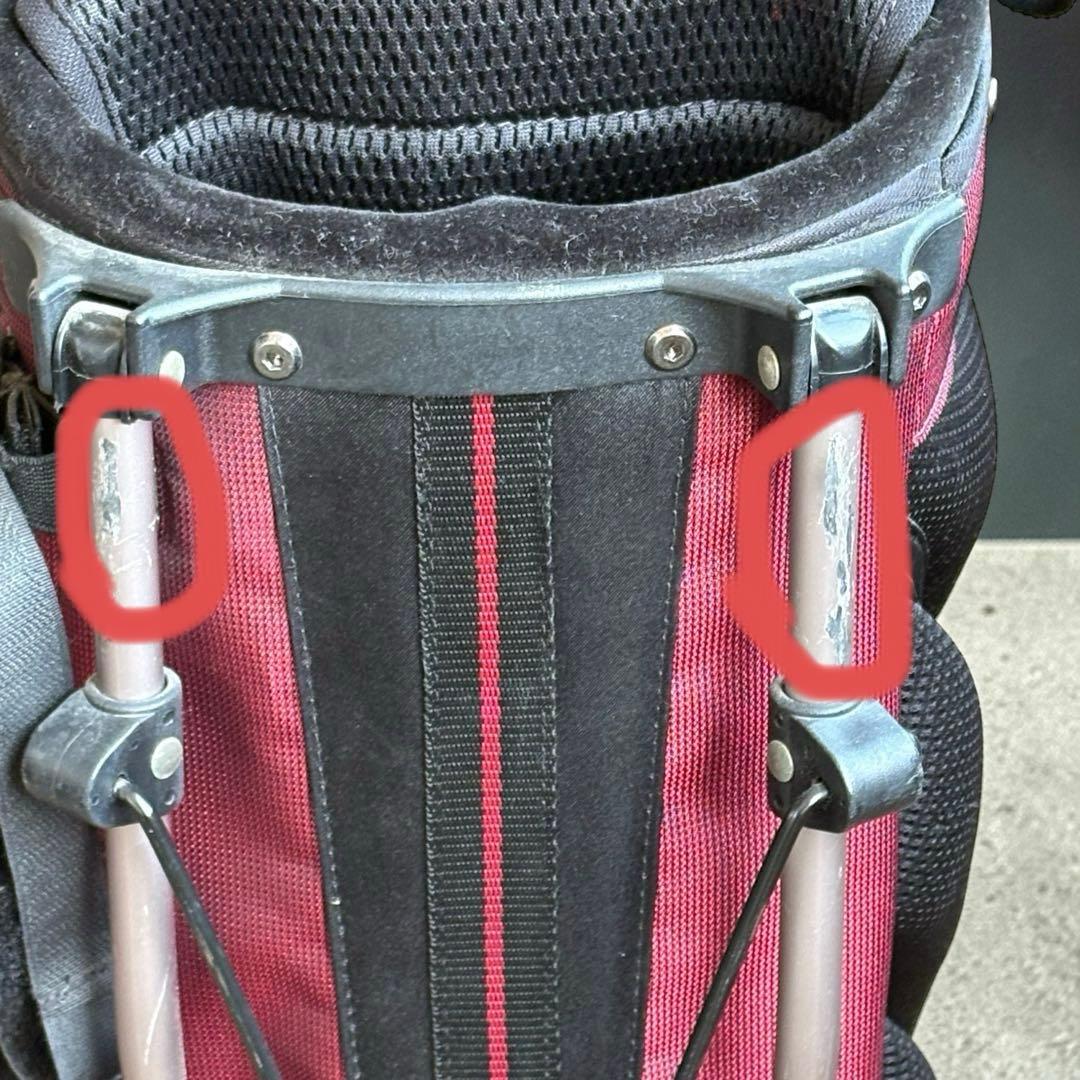 希少品廃盤モデル‼️Nike バーガンディ 軽量スタンドキャディバッグ　8分割