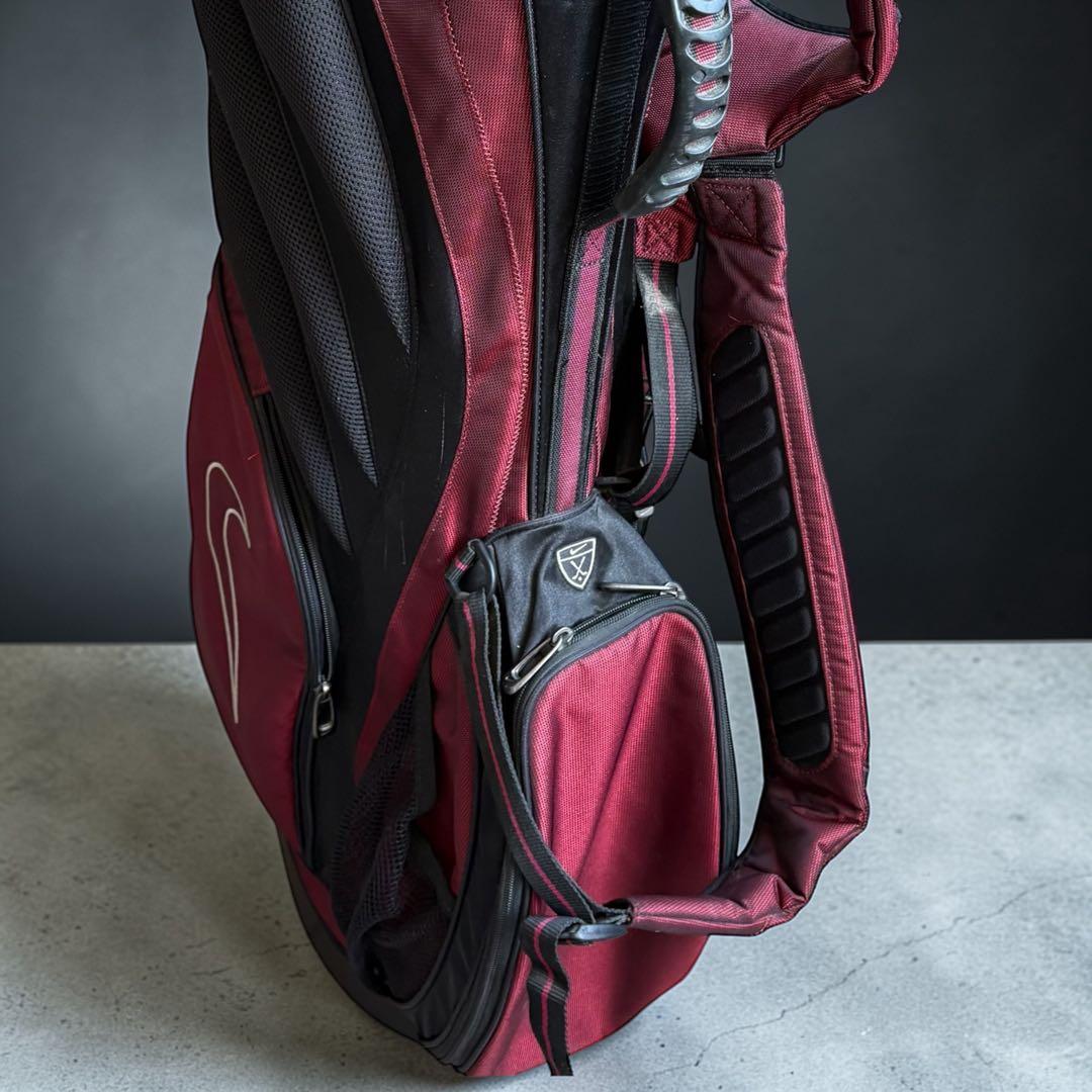 希少品廃盤モデル‼️Nike バーガンディ 軽量スタンドキャディバッグ　8分割