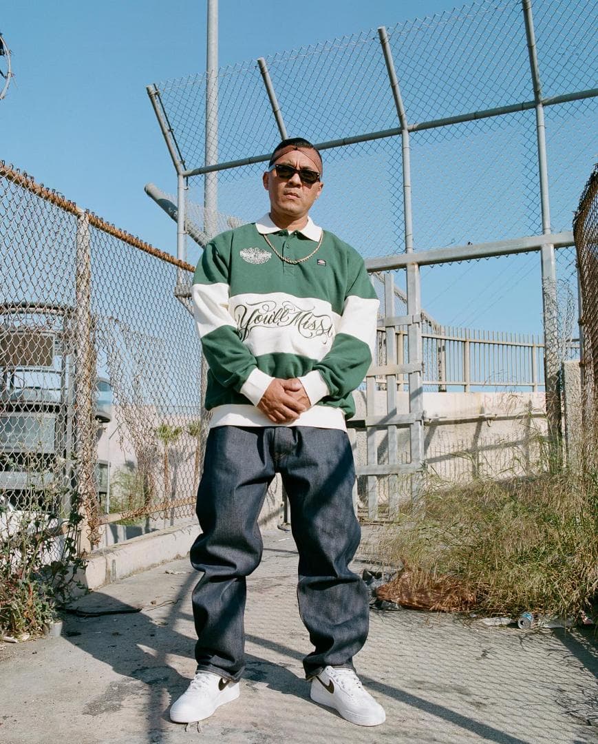 ミスターカートゥーン ボーンアンドレイズド ディッキーズ ラガーシャツ ボーダー