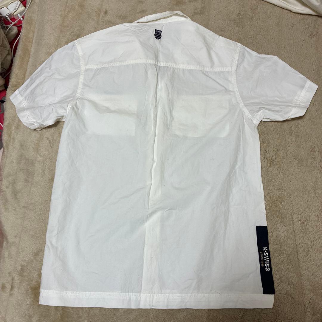 K-SWISS ホワイト ショートスリーブシャツ 100