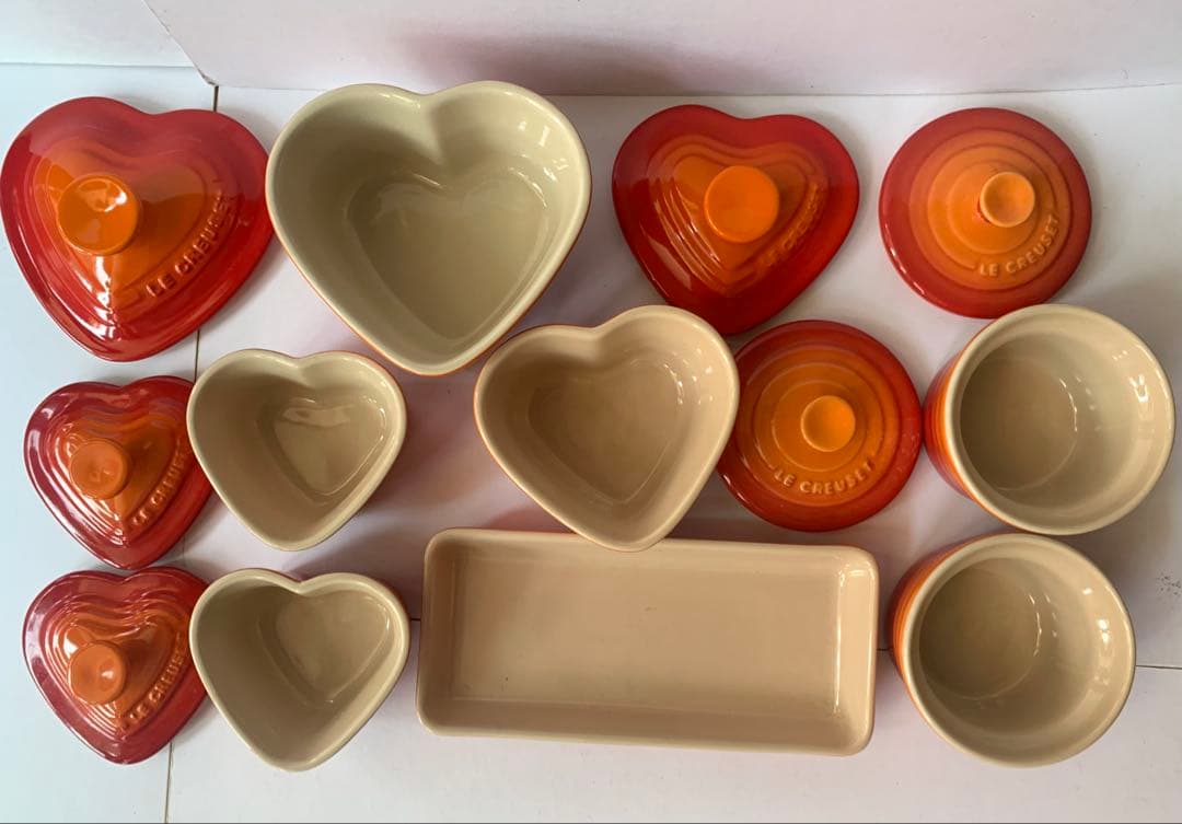 Le Creuset ルクルーゼ ラムカン ハート ラムカン トレイ 7個セット