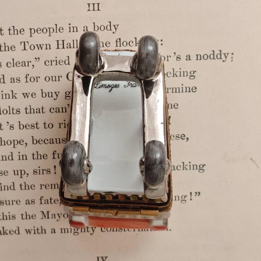 リモージュボックス　ショッピングカート　フランス製　小物入れ　ミニチュア