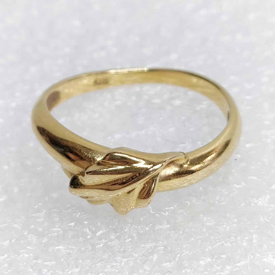 K18 リーフリング 指輪