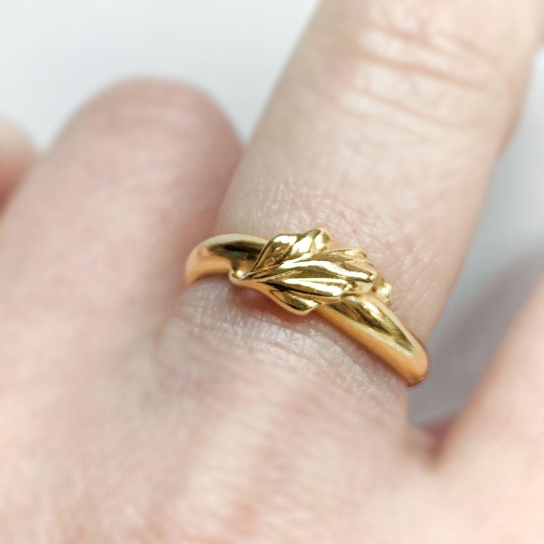 K18 リーフリング 指輪