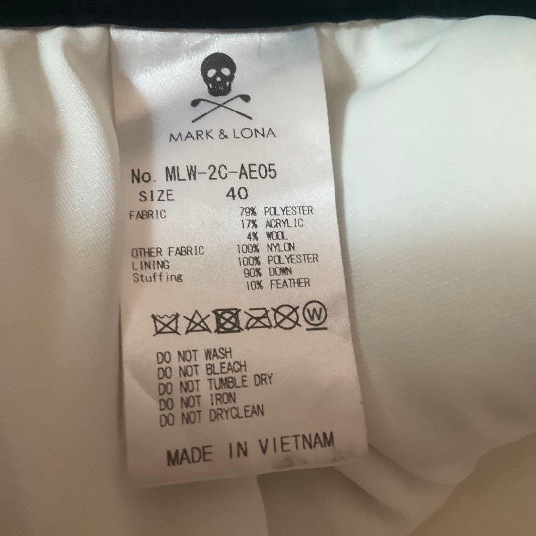 極美品MARK&LONA2022総柄 中綿・ダウン ボアセットアップ40