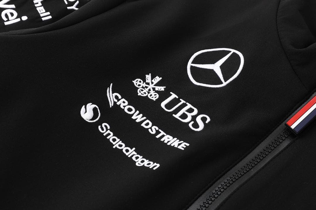 F1 メルセデスチーム ソフトシェル スポーツ 防風防水 レーシングジャケット