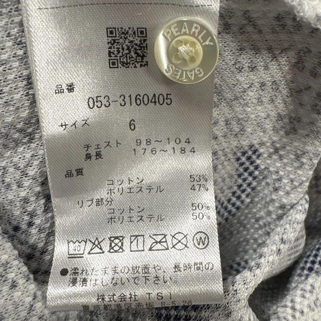 【日本製】 PEARLY GATES ポロシャツ M ホワイト/ネイビー