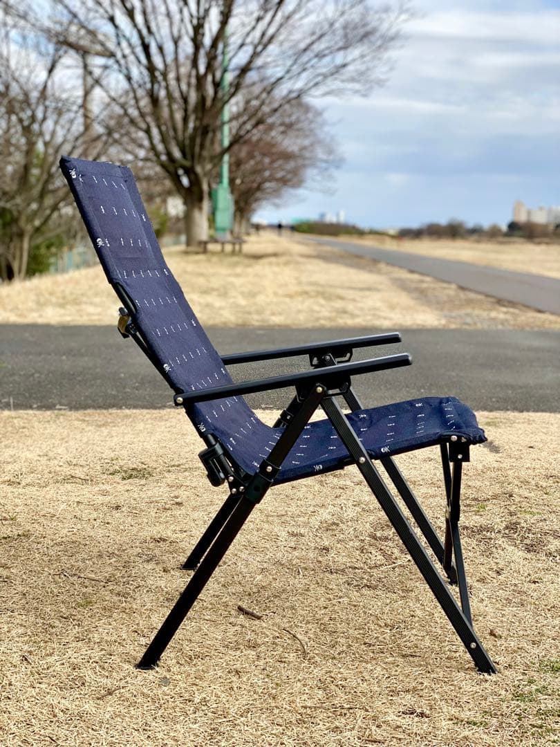 岡山児島産インディゴデニム／スカル柄リクライニングチェアシートのみ（受注生産）