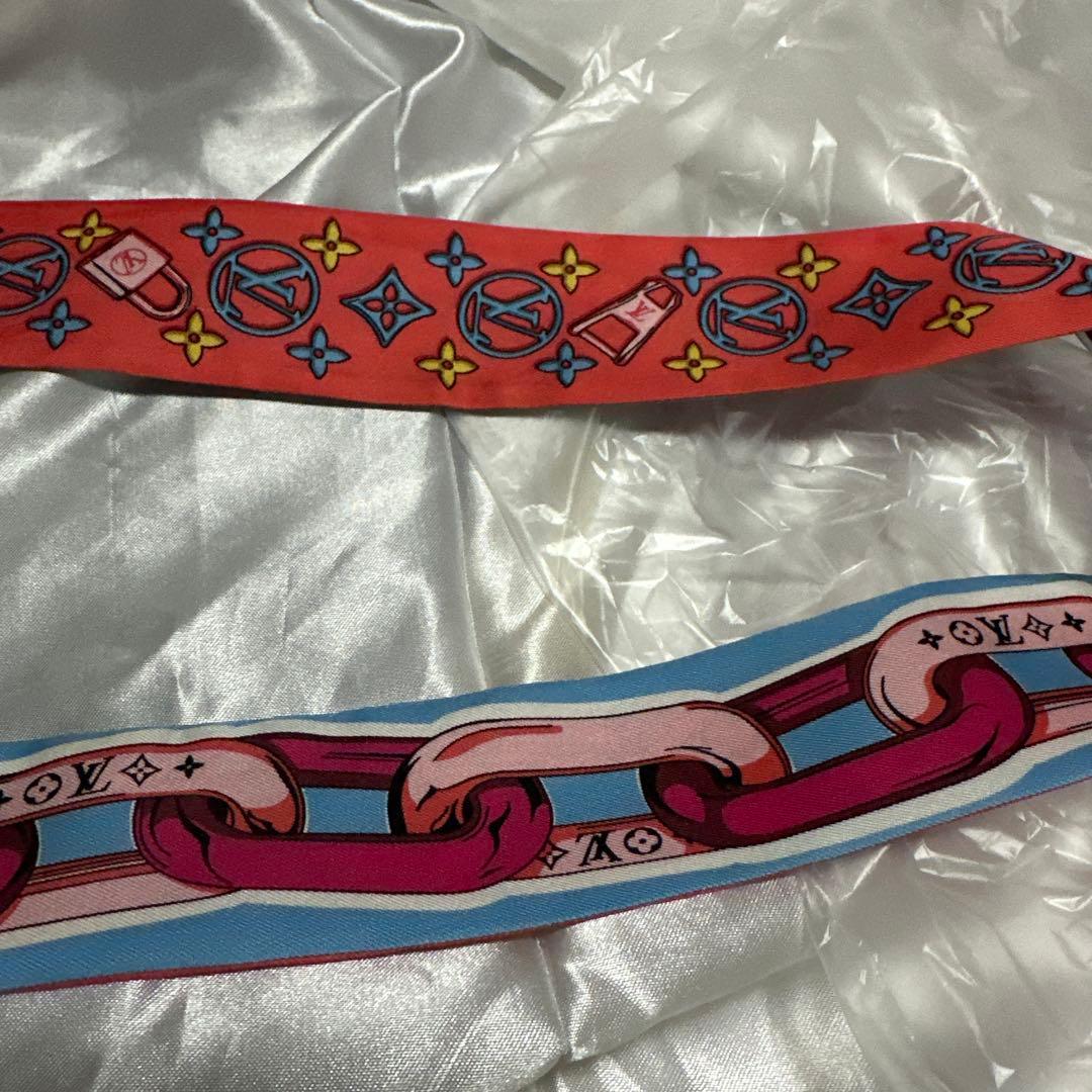 LOUIS VUITTON ビジュエルド シルクスカーフ M77693 美品