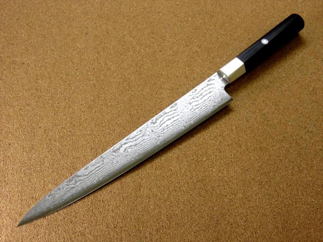 関の刃物 筋引包丁 240mm 三昧 ハイブリッド スプラッシュ ダマスカス