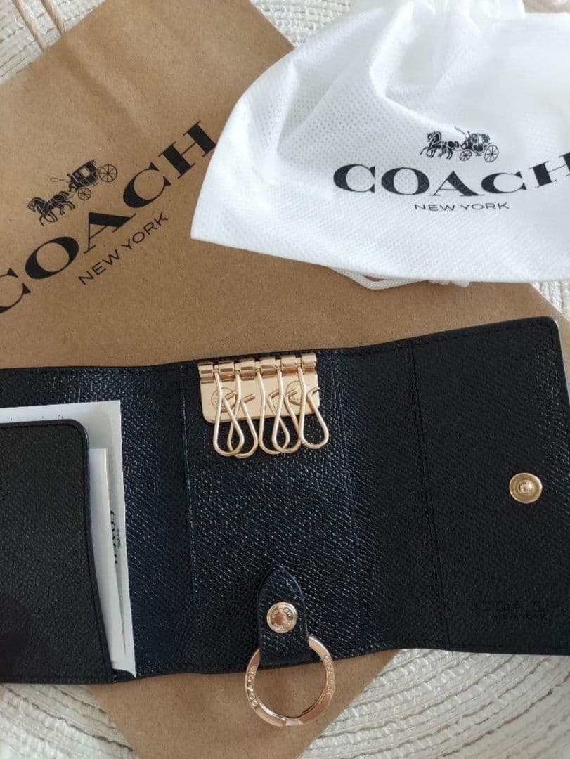 COACH キーケース ブラック コーチ