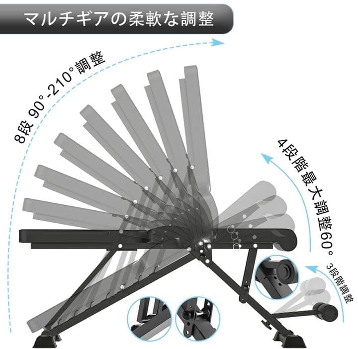 フラットベンチ 耐荷重450KG デクラインベンチ