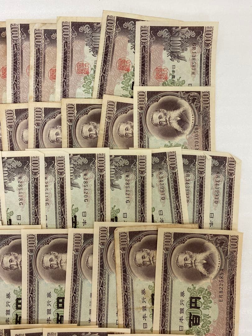 3-3094 旧貨幣　板垣退助100円札 49枚