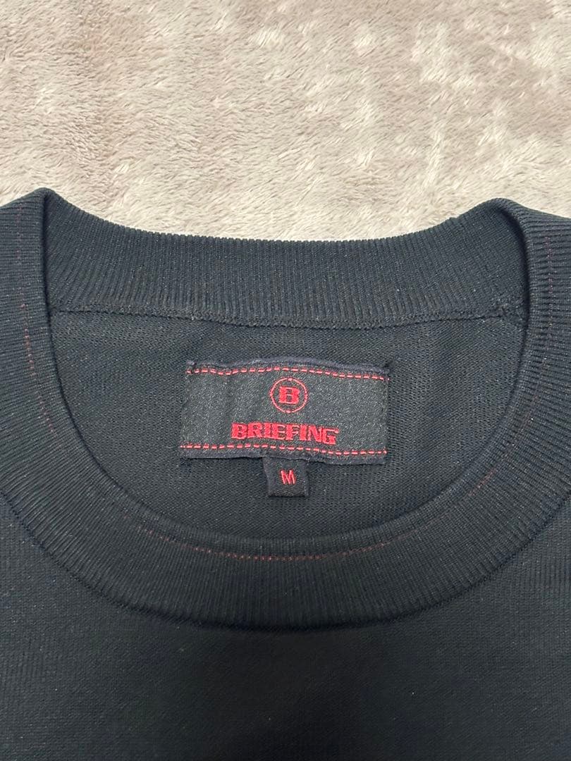 【美品】BRIEFING クルーネックニット　ブラックM