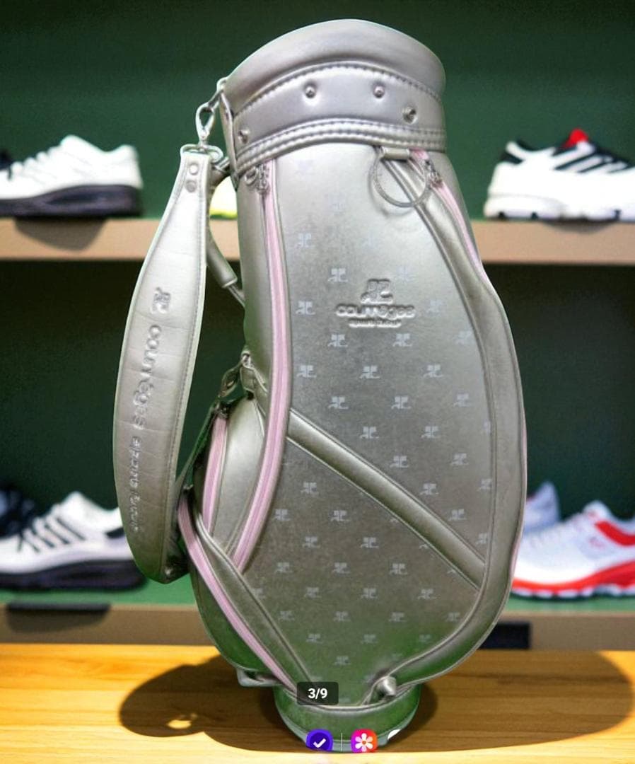 まむ送料無料/　COURREGES 軽量タイプ、ゴル シルバーｘPINK