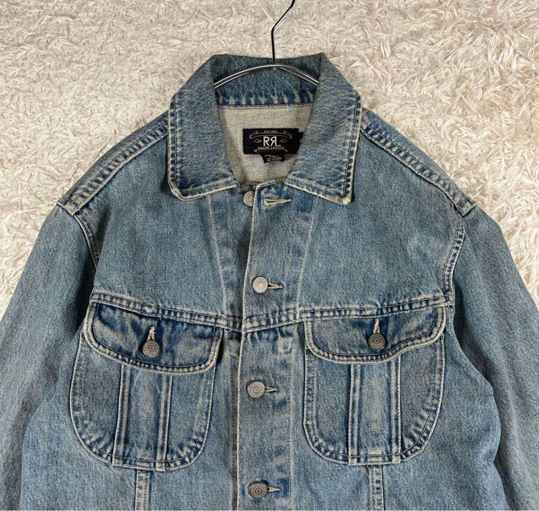 レア 90’s RRL ダブルアールエル デニムジャケット 三ツ星 USA製 S