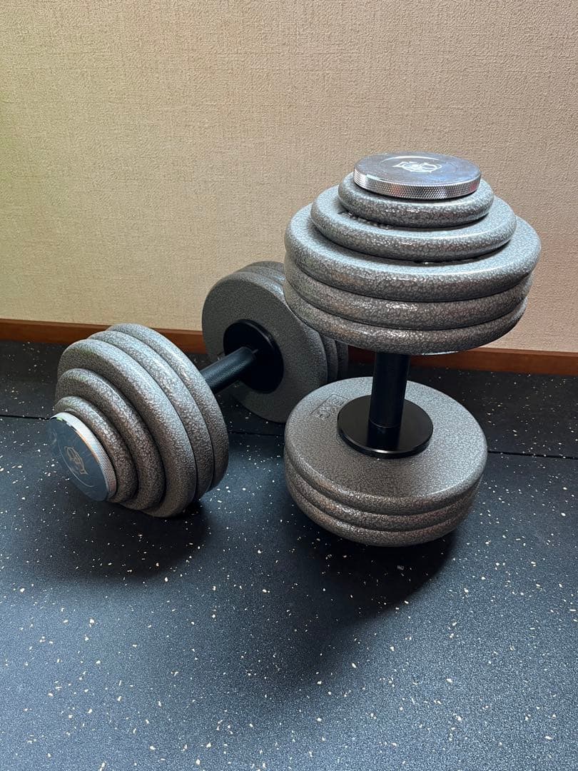 gfcダンベル ハンドル ミドルスクリュー ・モリヤプレート75kgセット②