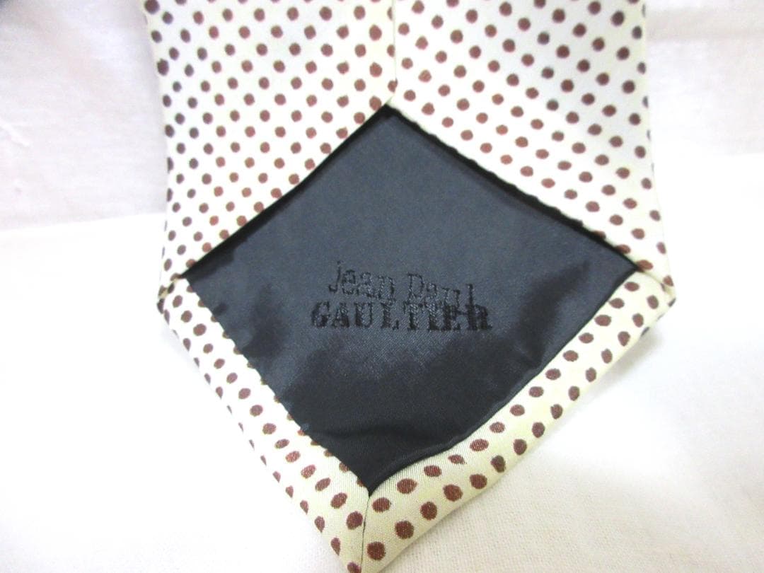 ジャンポール ゴルチェ GAULTIER　写真　ドット柄　ネクタイ　未使用品