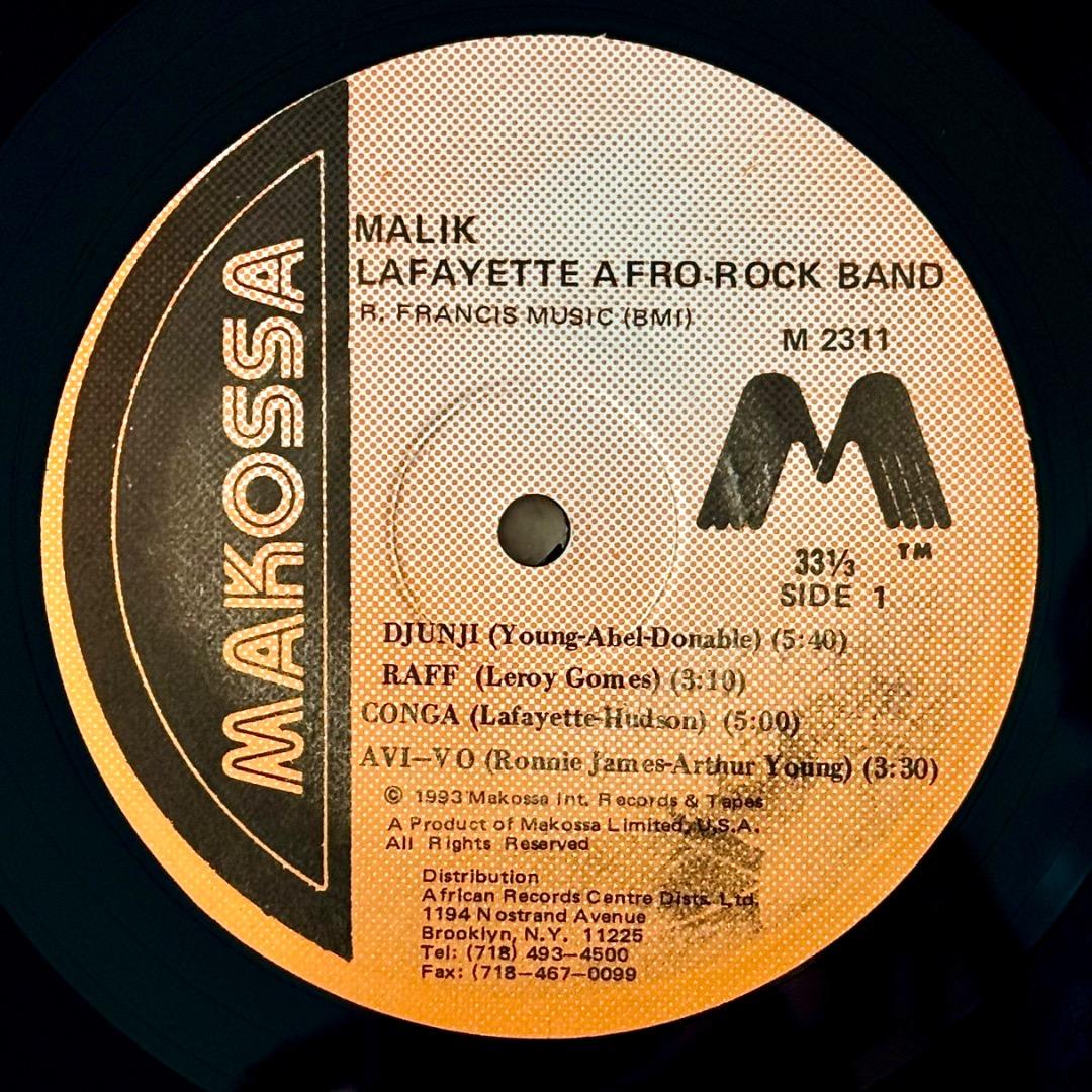 Lafayette Afro-Rock Band Malik 1993年 US盤