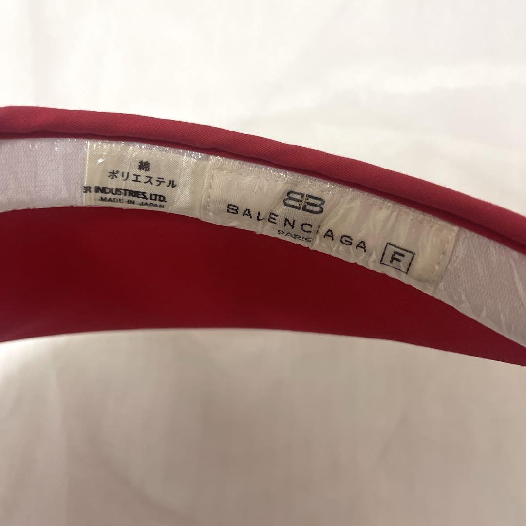 バレンシアガ BALENCIAGA サンバイザー 赤