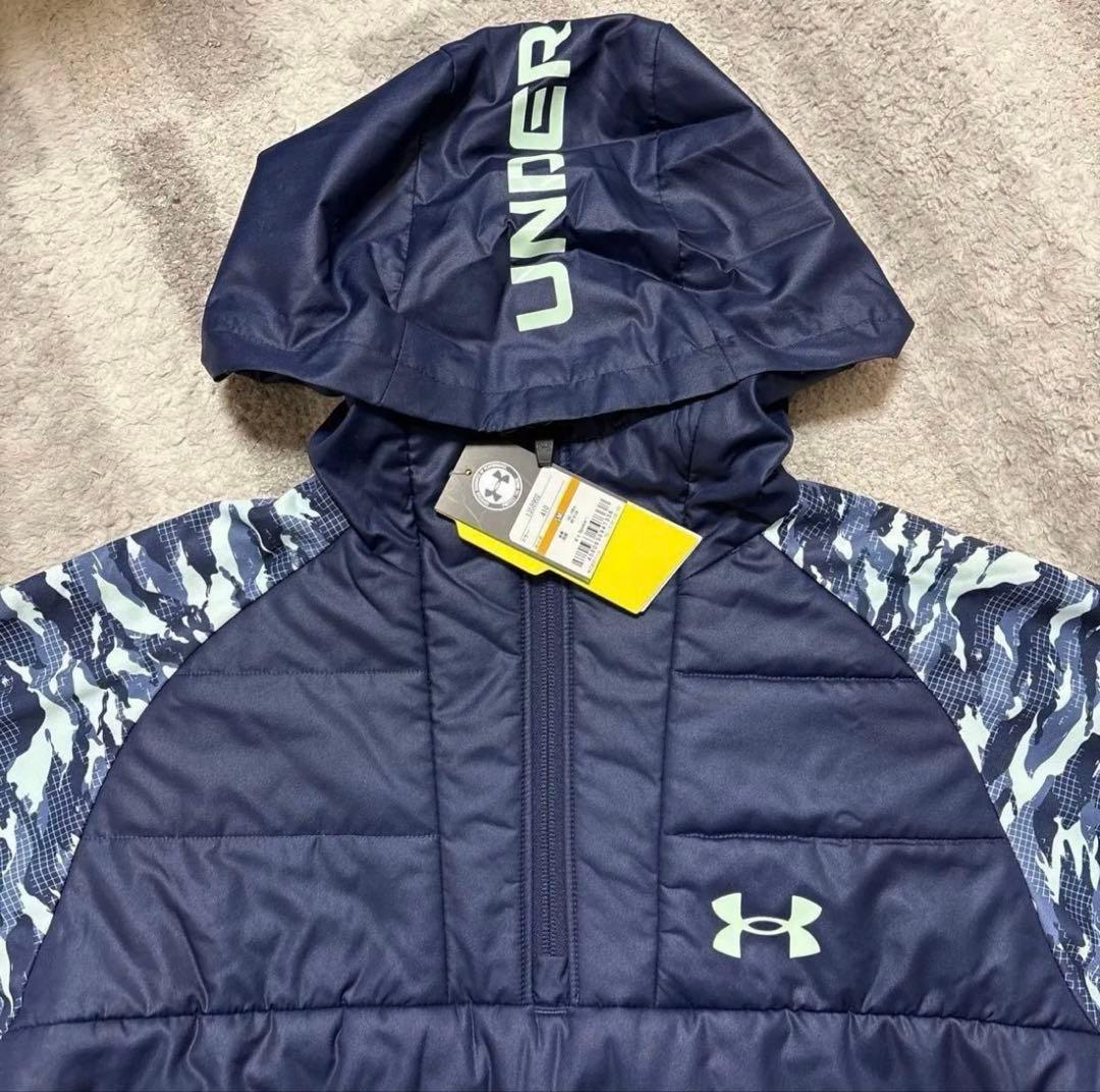 アンダーアーマー 中綿ジャケット　SMプルオーバー　スニード　メンズ　ネイビー