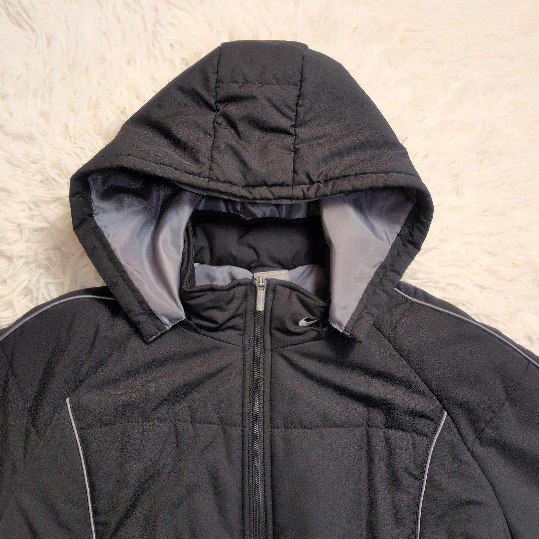 【美品✨NIKE✨XL】ナイキ ベンチ ロング コート 刺繍 ブラック