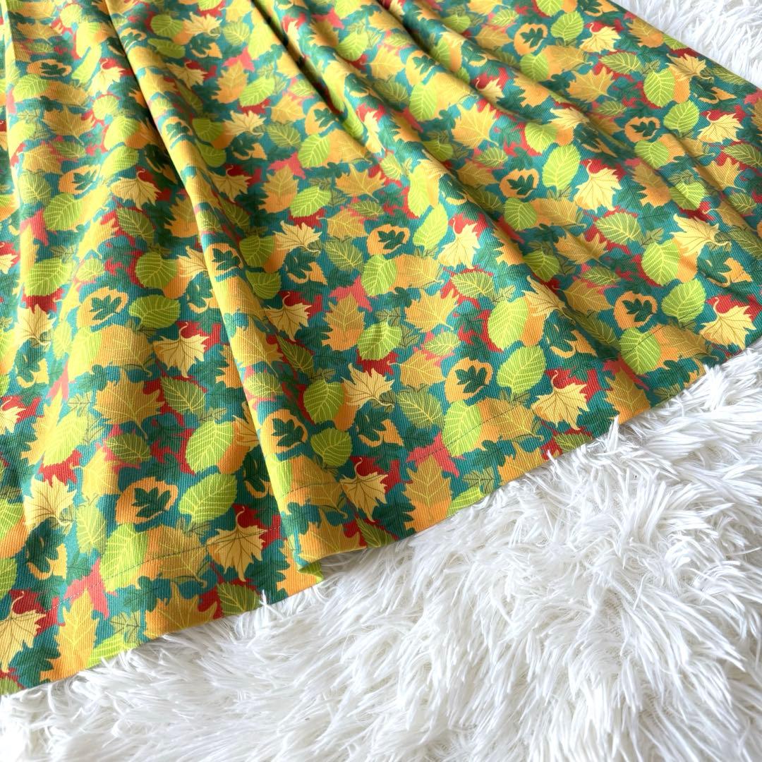 新品★ホコモモラ　Senderismoリーフプリントウエスト切り替えワンピース