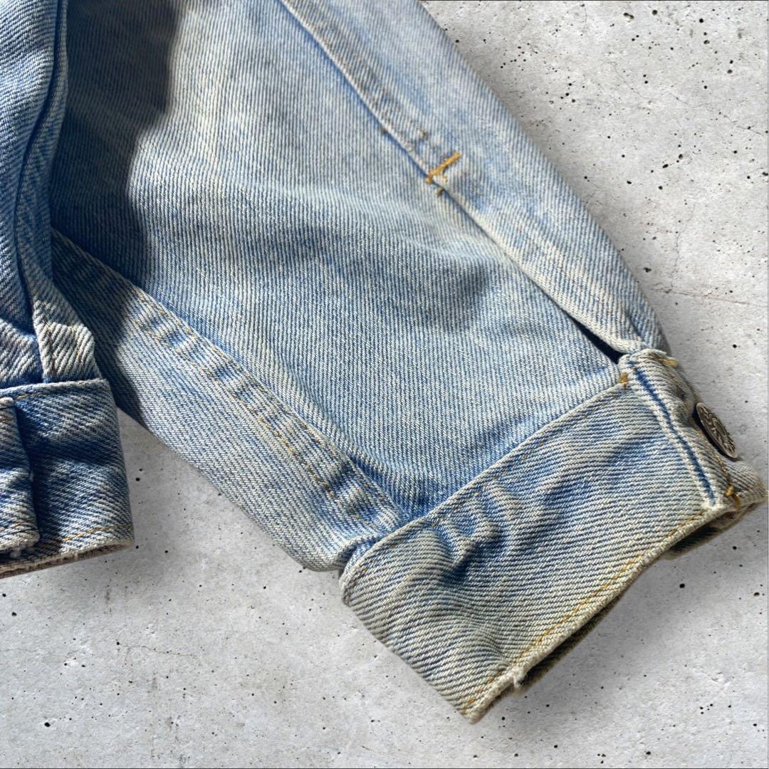 【kyon_kyon】90s USA製バックロゴデニムジャケットXLビンテ