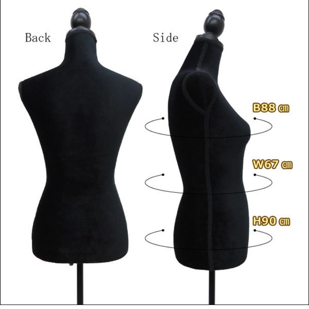 女性トルソー ビロード 軽量 黒猫足 レディース 9号 マネキン