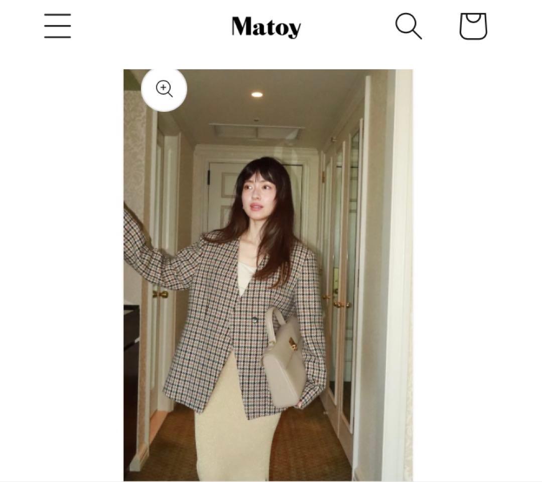 ちった。matoy ノーカラージャケット