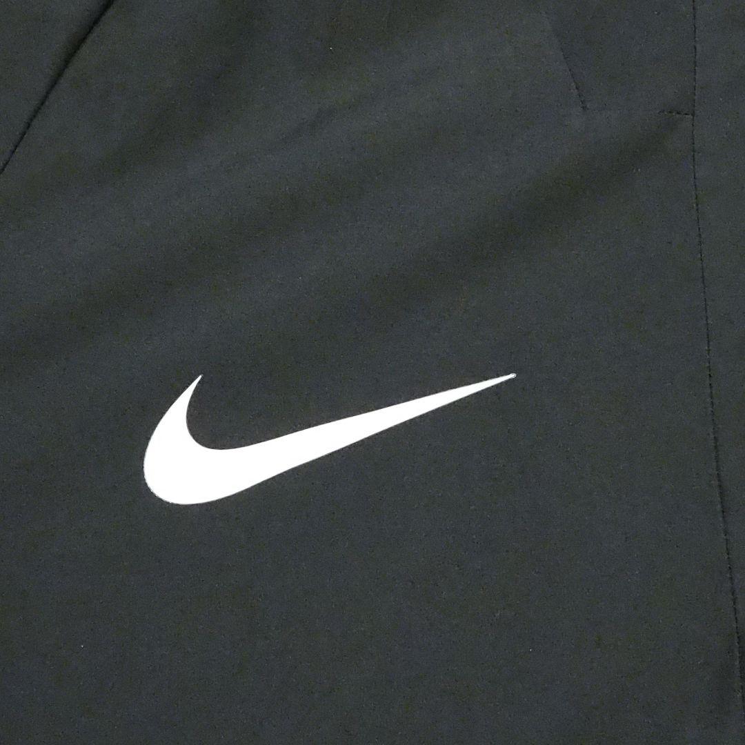 【良品】NIKE ベンチコート フード付き ワンポイントロゴ ブラック Мサイズ