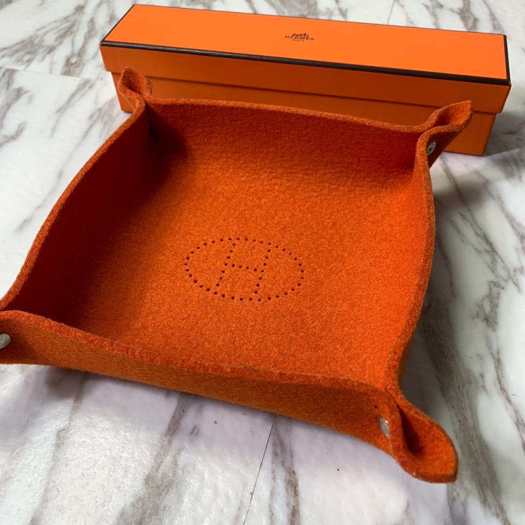 HERMES フェルトトレイ 小物入れ アクセサリー 箱付き ヴィド・ポッシュ
