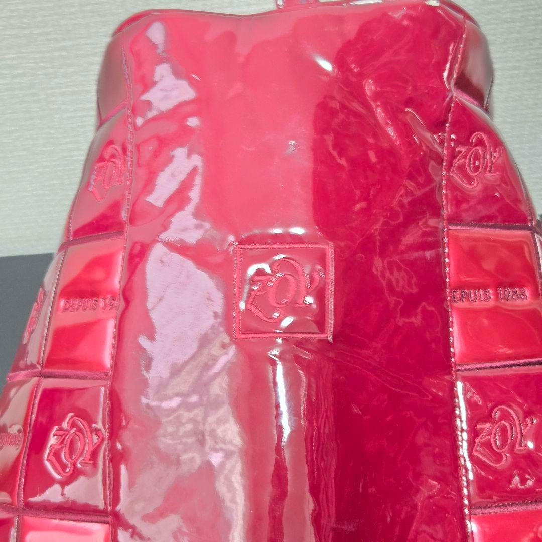 ゾーイ エナメル キャディバッグ ボルドー ツアーバッグ 3点式