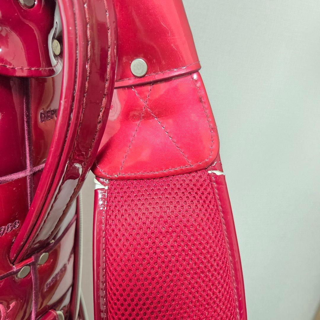 ゾーイ エナメル キャディバッグ ボルドー ツアーバッグ 3点式