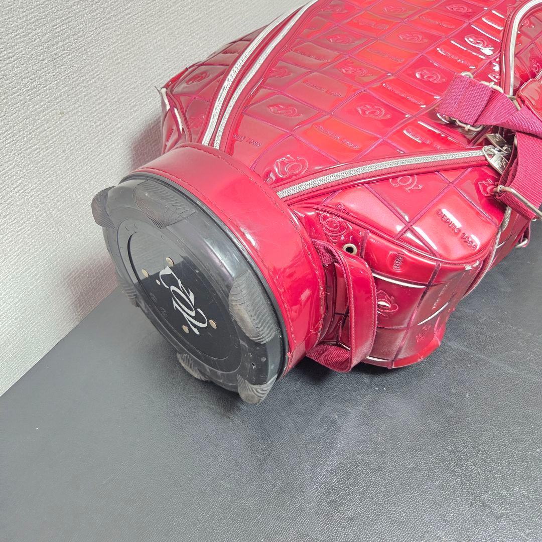 ゾーイ エナメル キャディバッグ ボルドー ツアーバッグ 3点式