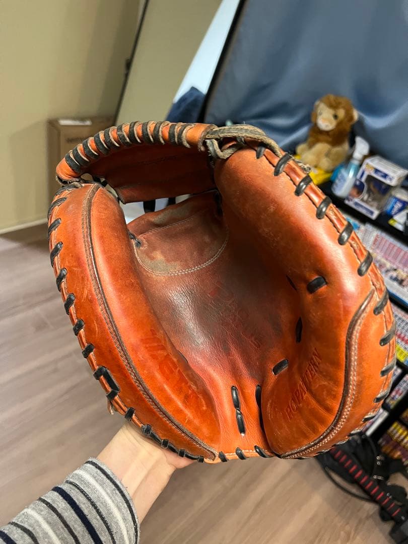 ZETT 硬式グローブ Dオレンジ（ほぼ赤）