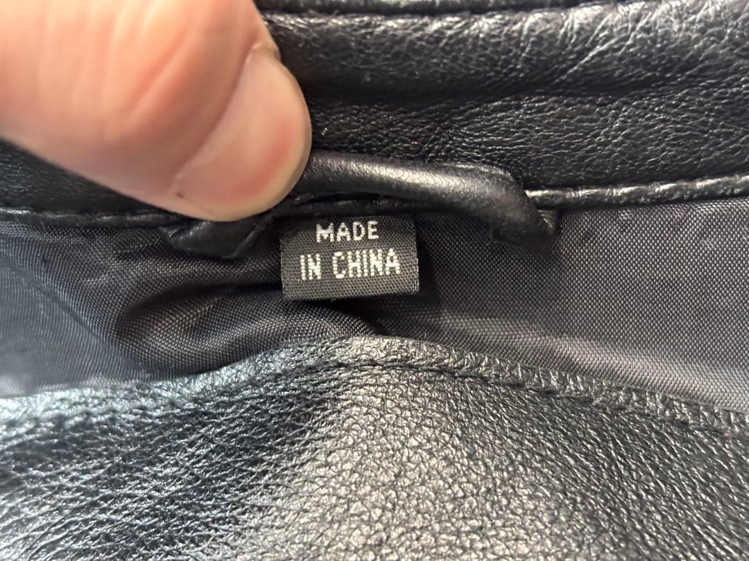 ヴィンテージ レザー シャツ ジャケット ブラック M〜L相当