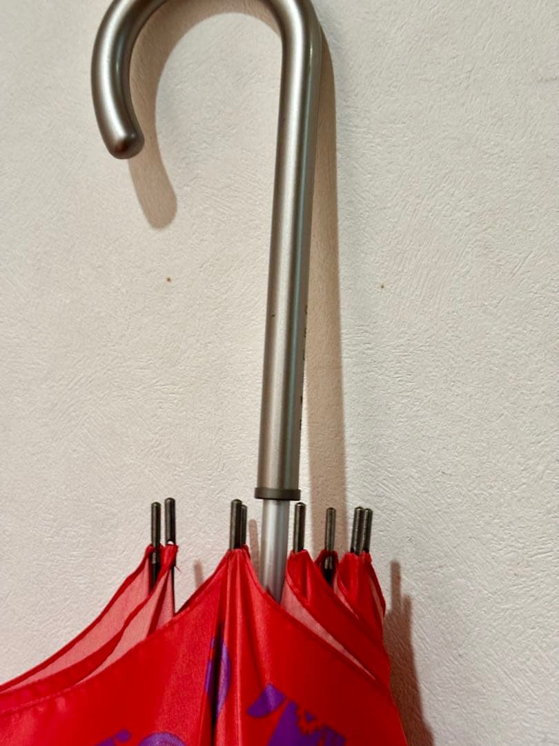 【CELINE】レディース長傘　ローズピンク　パープル花柄　シルバー持ち手