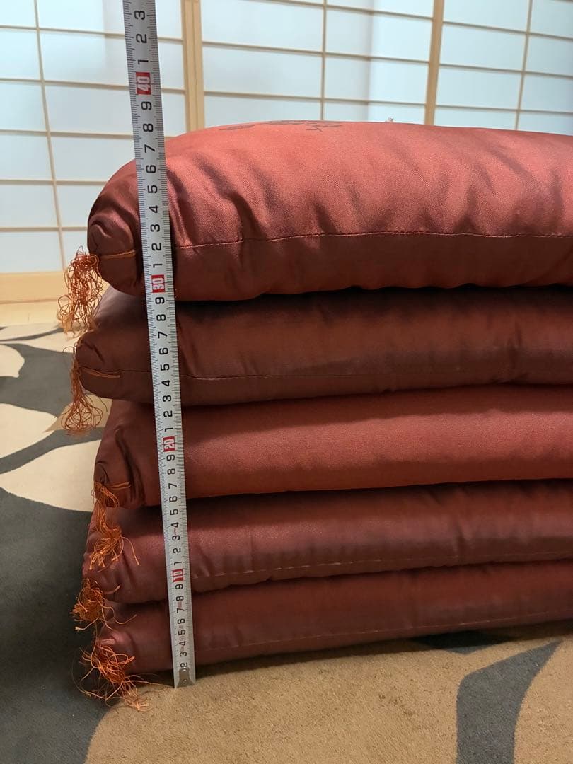 未使用！来客用座布団5枚セット 収納袋付　法事　法要