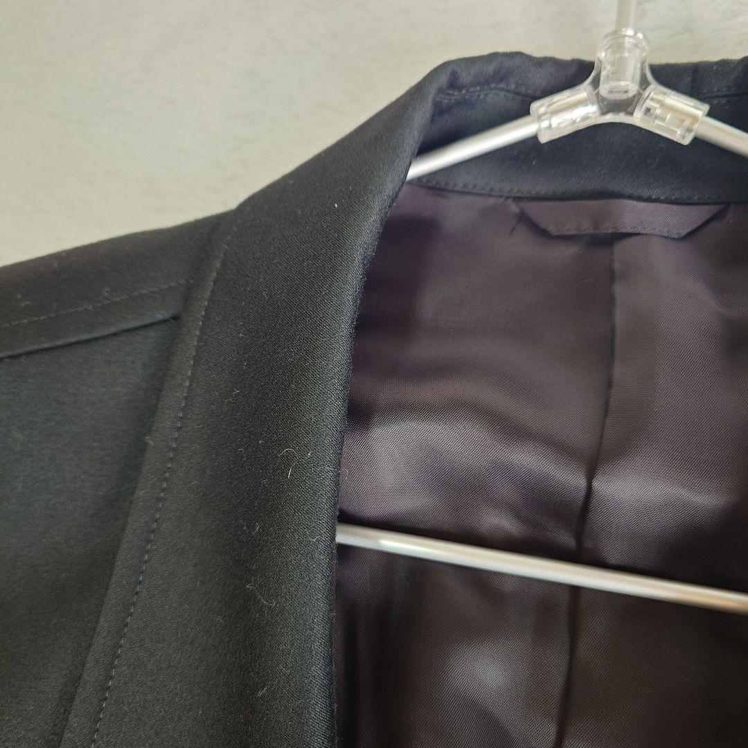 BLACK PIA ウール　短丈　ダブルライダース　刺繍　ライカ　Lサイズ 黒