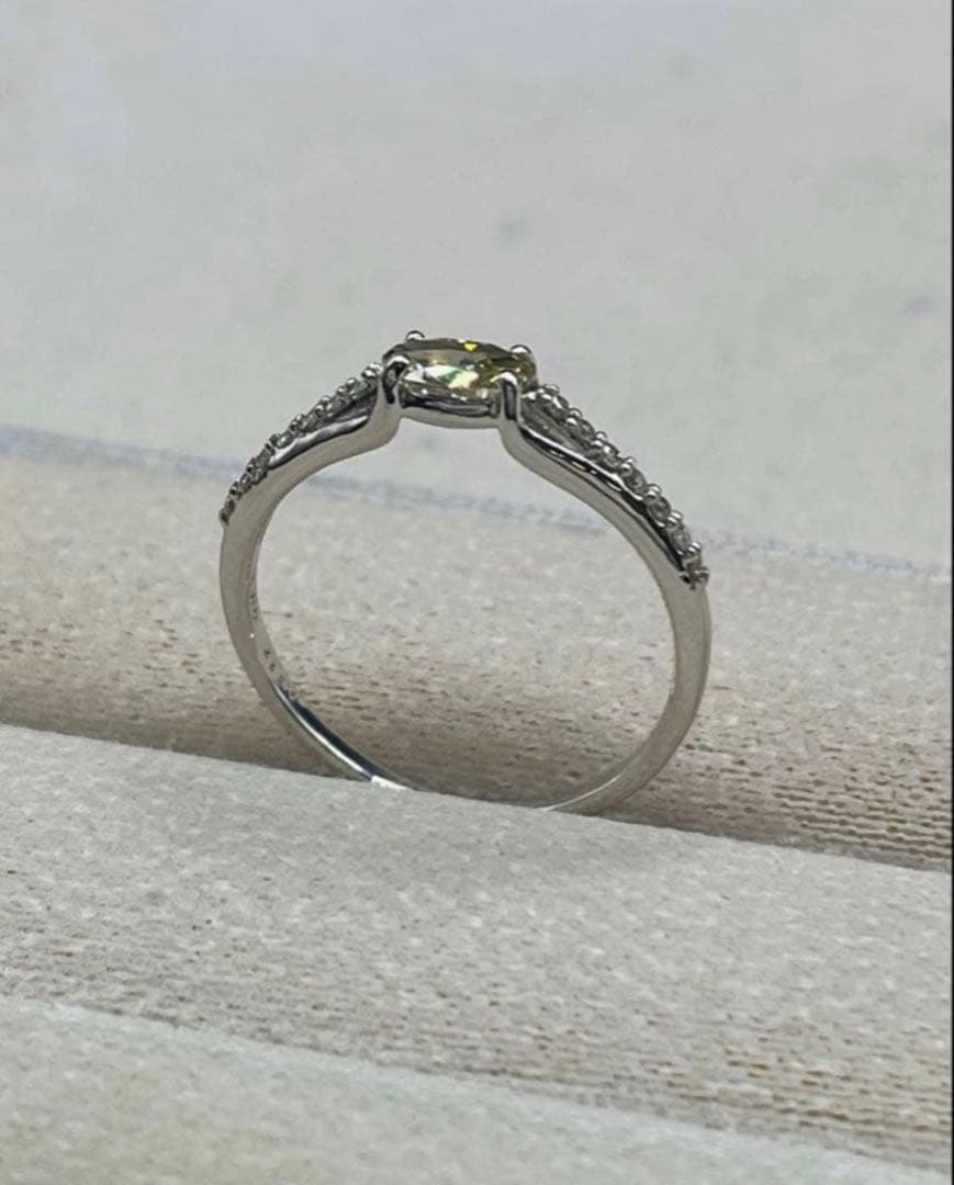 専用JK3★高級 カメレオンダイヤモンド0.407ct リング ソ付