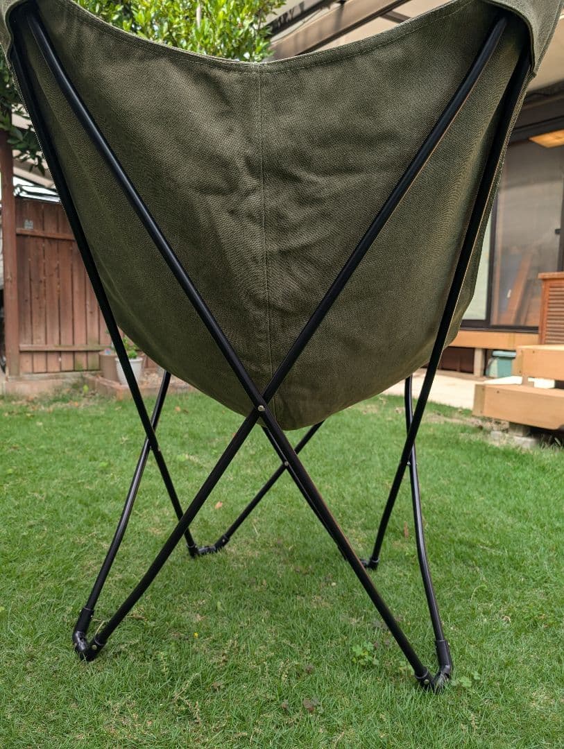 オリーブグリーン コーデュロイ バタフライチェア