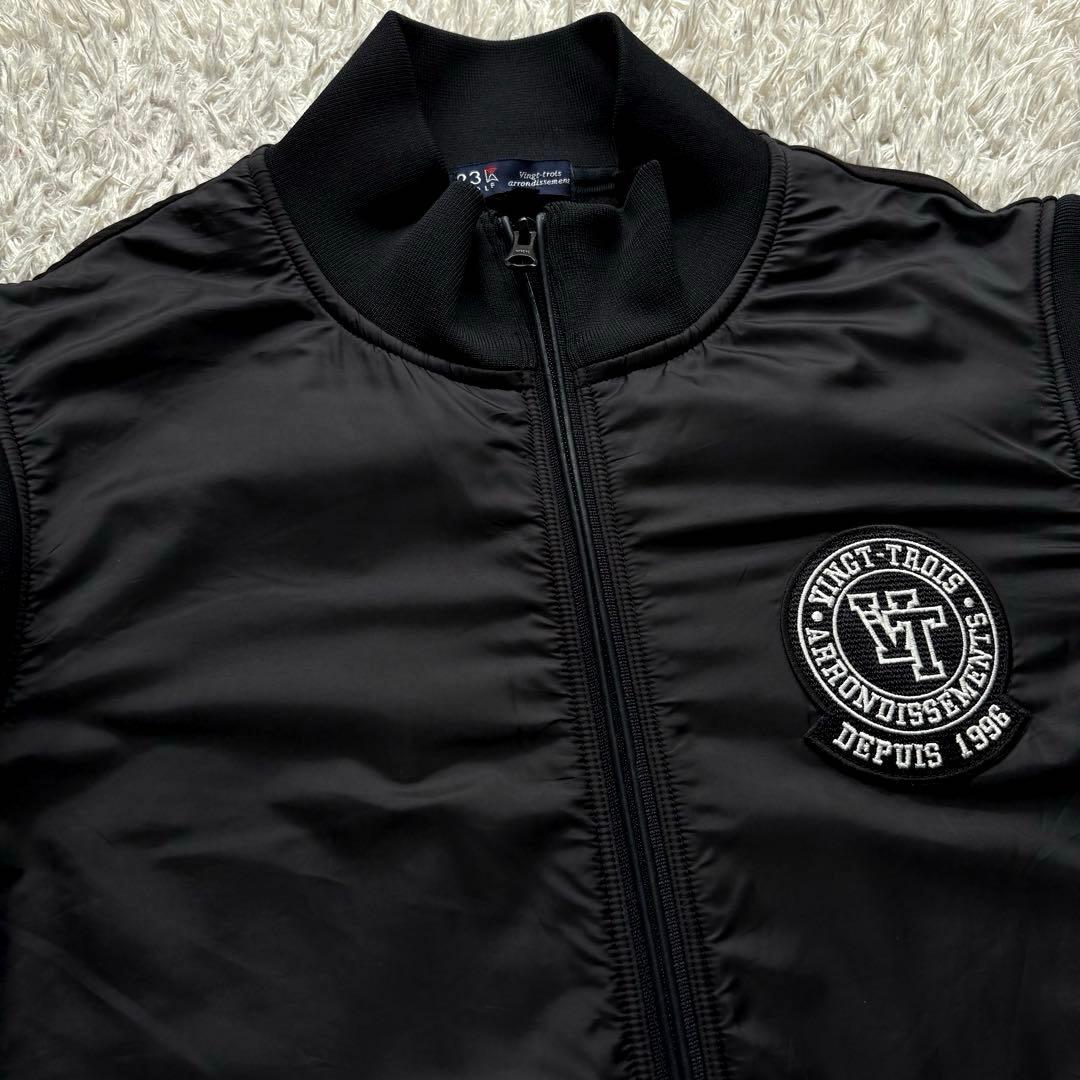 ★2way XLサイズ★ 23区 ゴルフ ジャケット ベスト ダブルジップ 黒