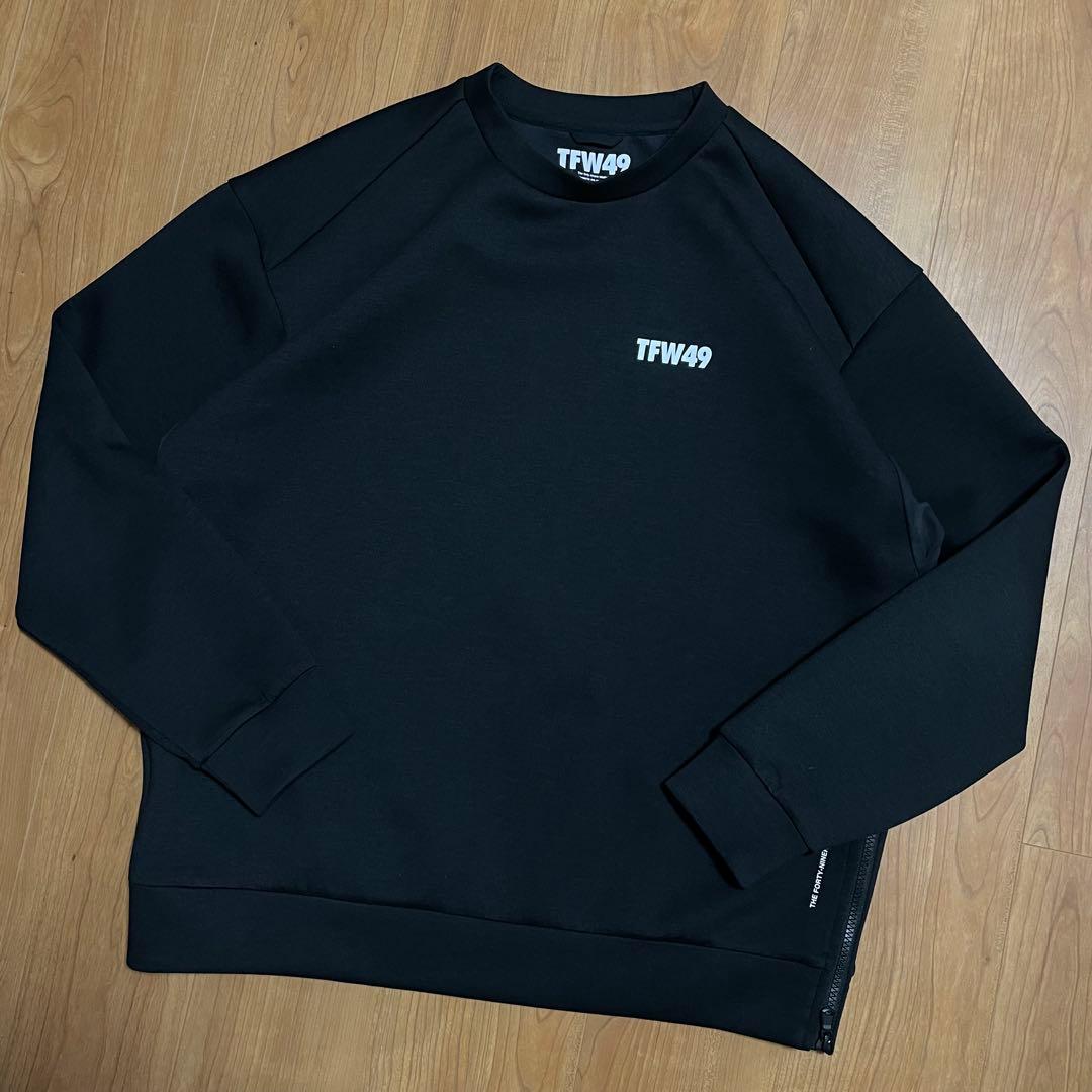 TFW49 クルーネック　スウェット　XL ブラック　ゴルフ　トレーナー